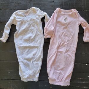 Carter's Newborn Baby Girl Sleep Sack Dress Nightgown Long Sleeve Ballet Dots NB